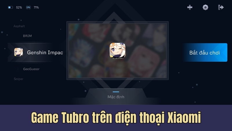 Game turbo xiaomi trên điện thoại